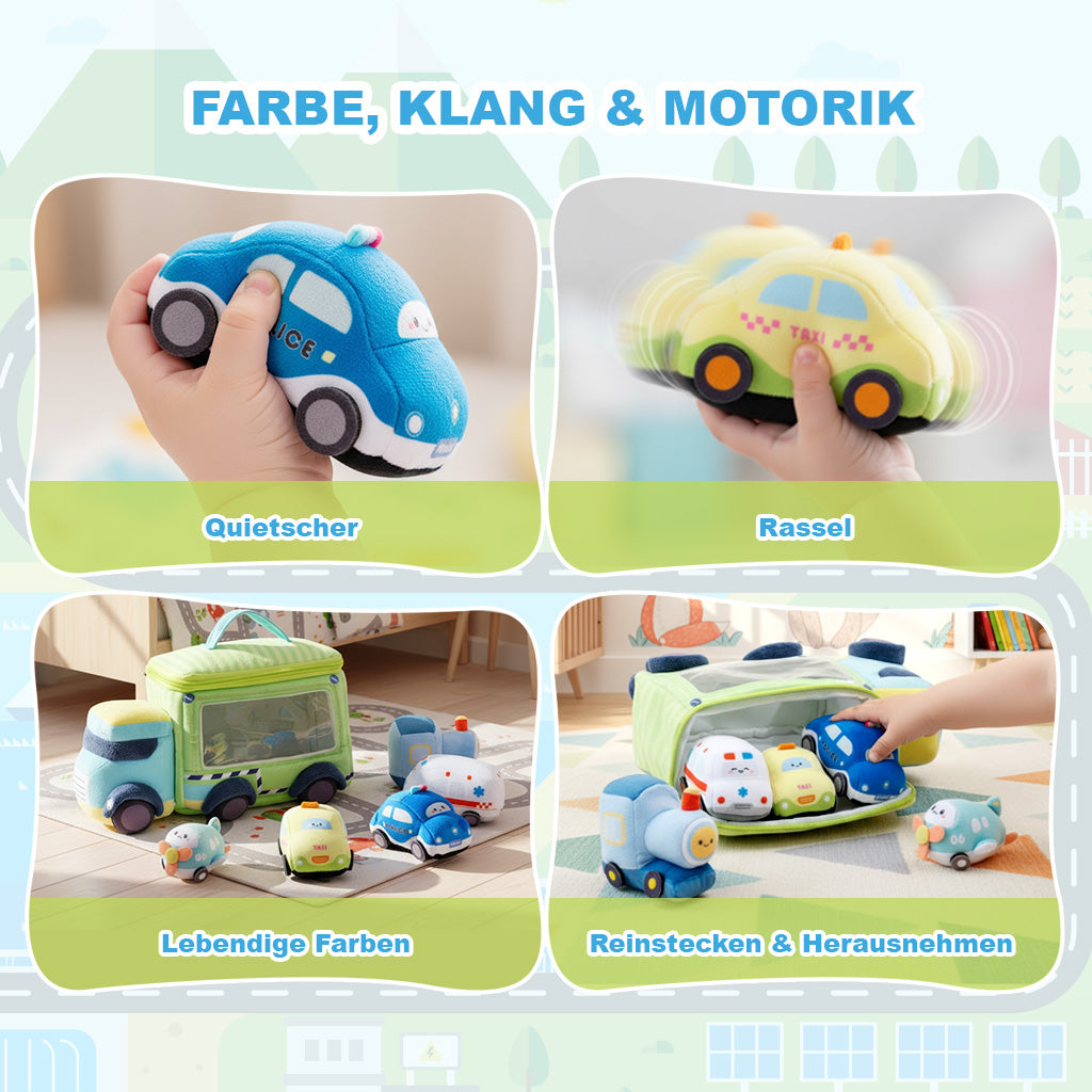 Personalisiertes sensorisches Spielzeug-Set „Babys erster Truck“