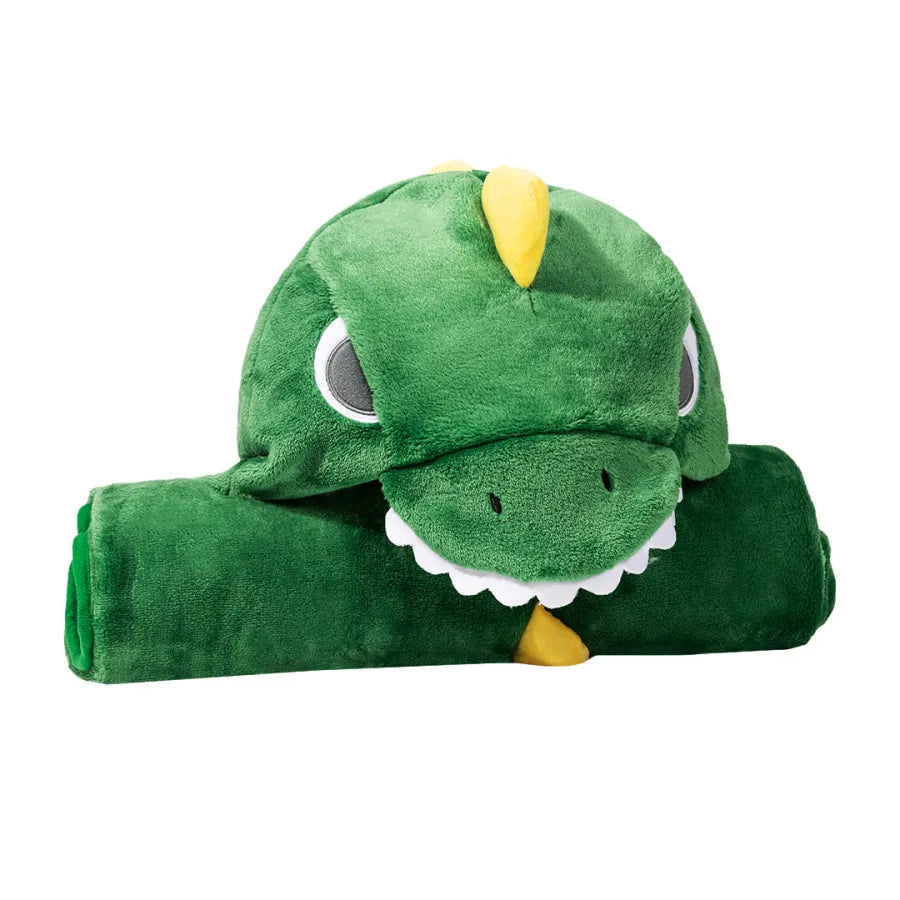 Kuschelweiche Kapuzendecke - Dinosaurier & Einhorn