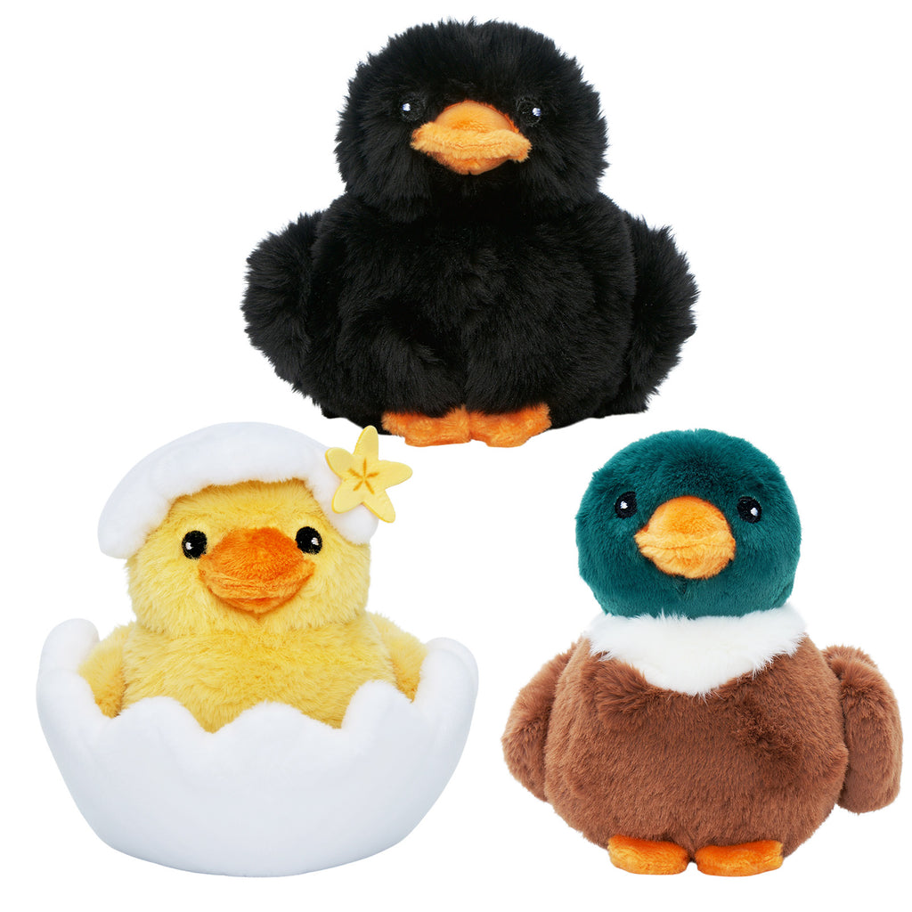Entenfamilie, Entennest-Plüschtier mit 4 Baby-Enten im Inneren