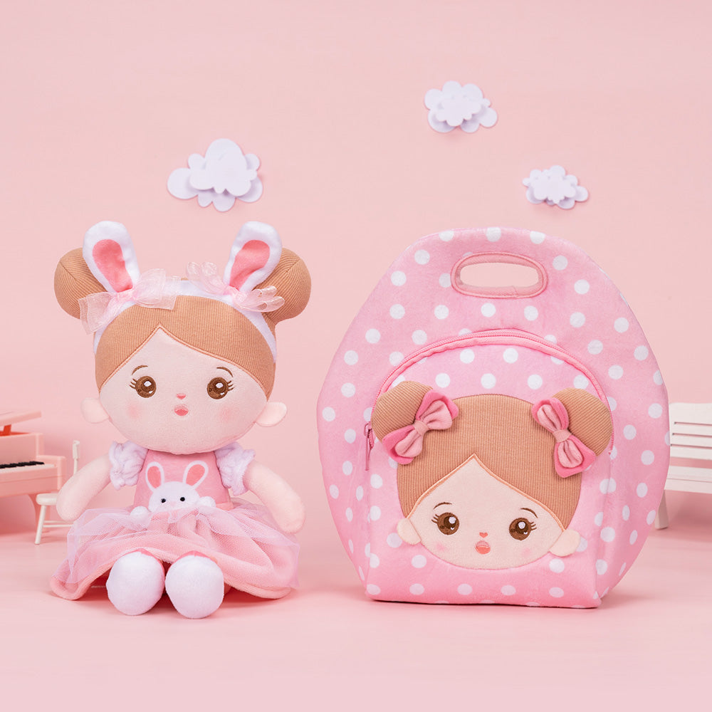 Osterangebot - Personalisiertes Hasenmädchen-Plüschpuppen-Geschenkset