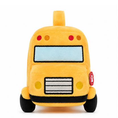 Personalisierbares Plüsch-Schulbus-Spielset mit Golden-Retriever-Welpen (5-teiliges Set)