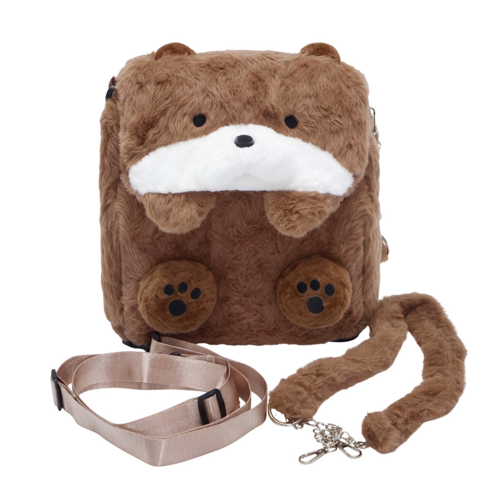 Kawaii Seeotter-Weichtasche, wandelbarer Rucksack in Schultertasche