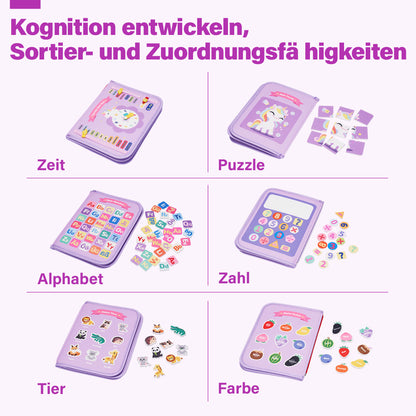 Personalisiertes Einhorn-Beschäftigungsbrett Montessori-Spielzeug