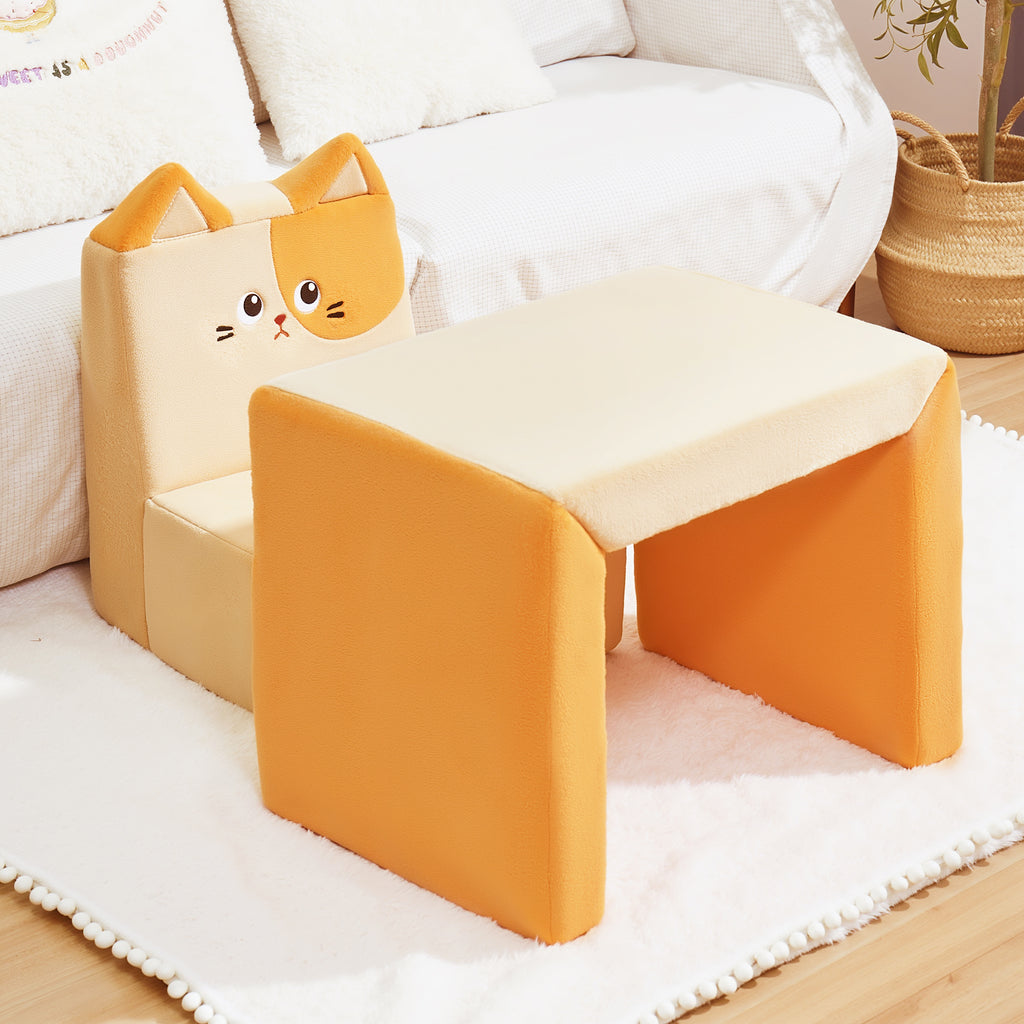 2-in-1-Kindersofa mit süßer Tierkatze