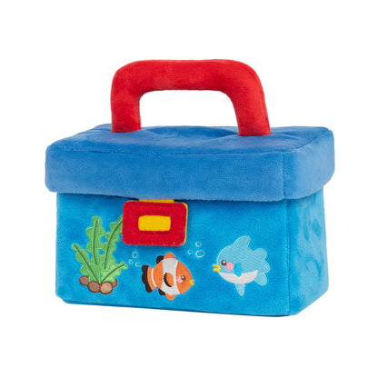 Personalisiertes sensorisches Spielzeug-Set „Babys erste Angelbox“