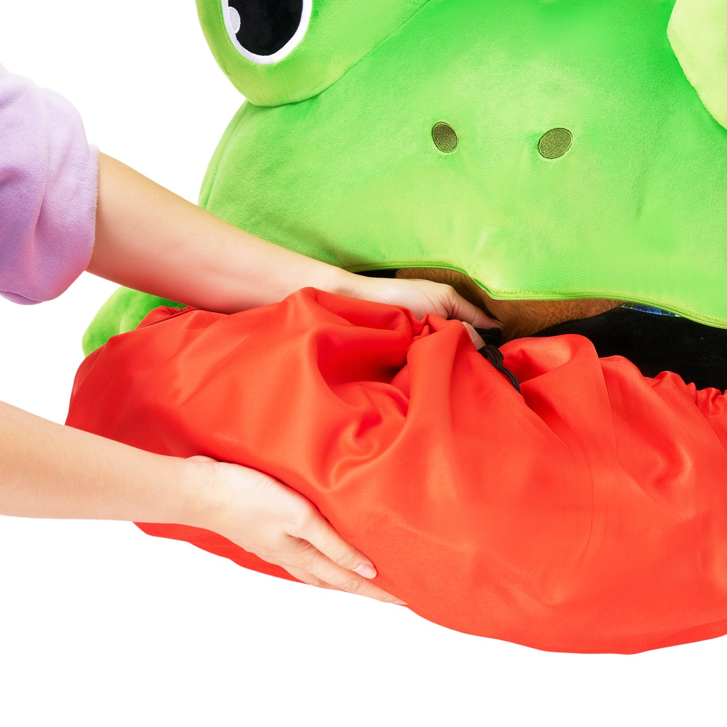 Spielzeug-Aufbewahrungstasche in Froschform mit heraushängender Zunge, Spielmatte