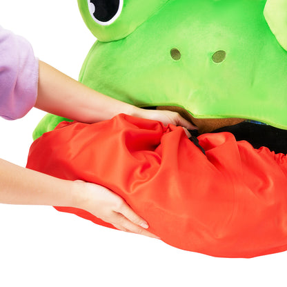 Spielzeug-Aufbewahrungstasche in Froschform mit heraushängender Zunge, Spielmatte