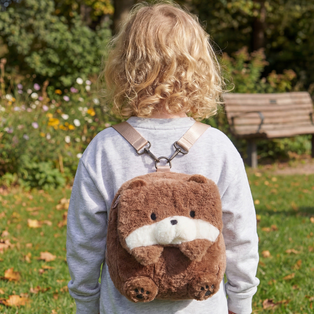 Kawaii Seeotter-Weichtasche, wandelbarer Rucksack in Schultertasche