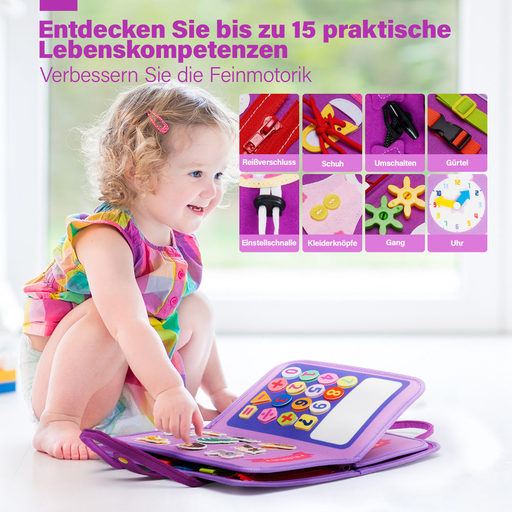 Personalisiertes Einhorn-Beschäftigungsbrett Montessori-Spielzeug