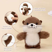 Laden Sie das Bild in den Galerie-Viewer, Kawaii Seeotter-Weichtasche, wandelbarer Rucksack in Schultertasche