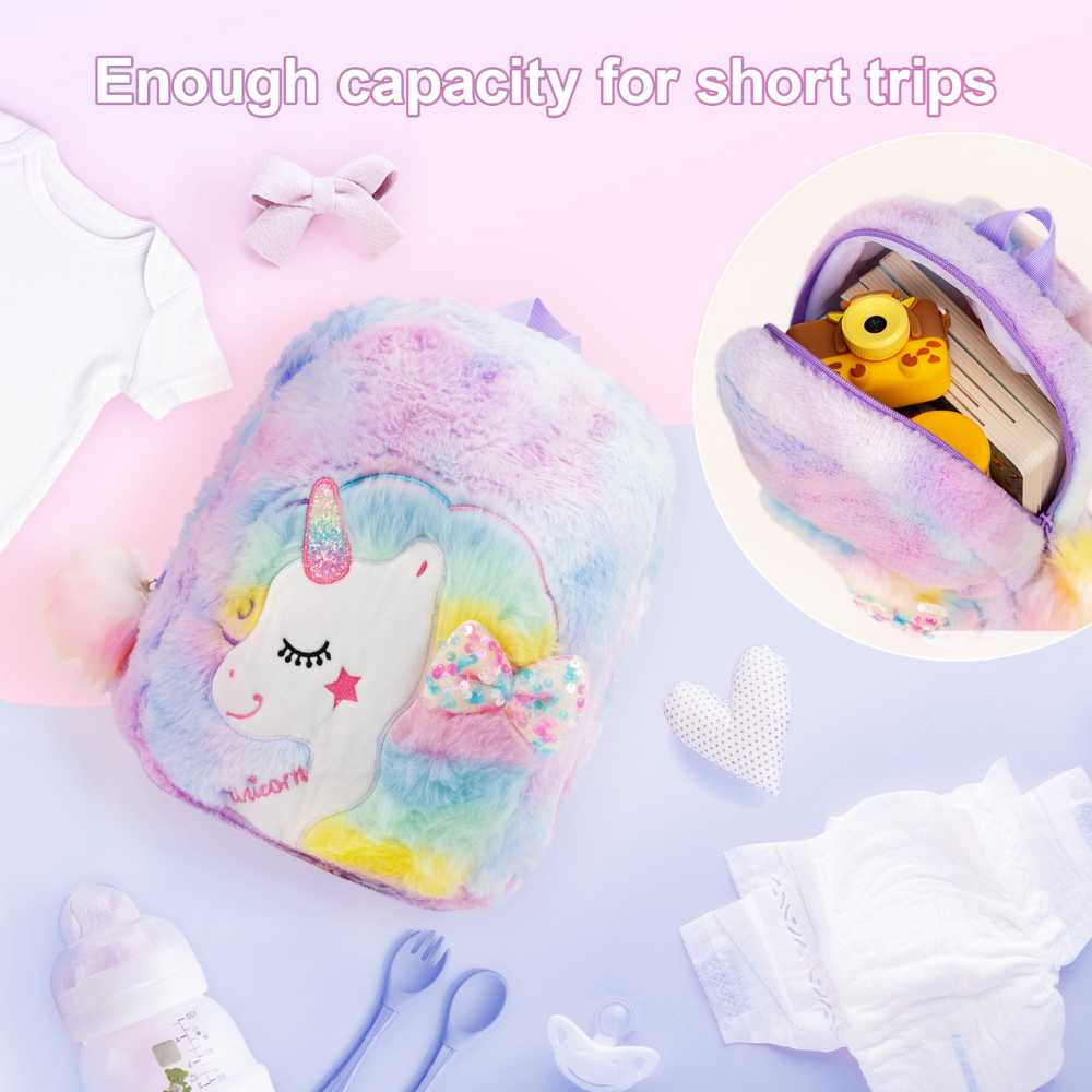 Personalisierter Plüschrucksack Einhorn