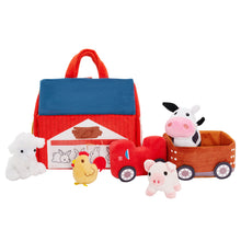 Laden Sie das Bild in den Galerie-Viewer, Baby&#39;s First Animal Farm Personalisiertes Plüschspielzeug-Set