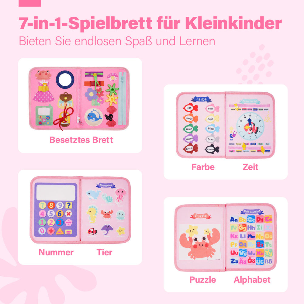 Personalisiertes Meerjungfrau-Beschäftigungsbrett Montessori-Spielzeug