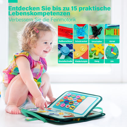 Personalisiertes Dinosaurier-Beschäftigungsbrett Montessori-Spielzeug