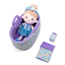 Laden Sie das Bild in den Galerie-Viewer, Personalisierte Puppe und Babybett-Accessoires mit Namen