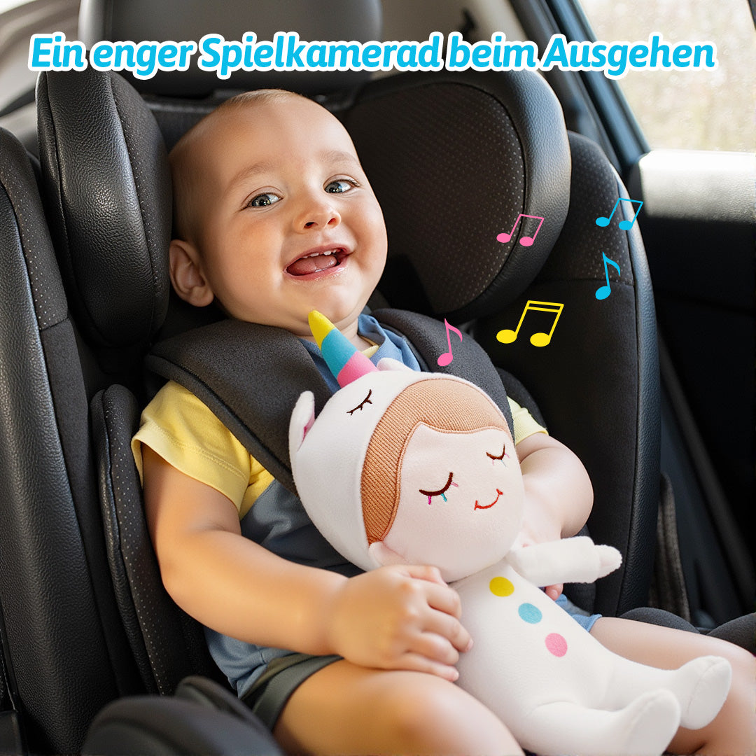Schlafende Kuschel Babypuppe mit beruhigenden Geräuschen