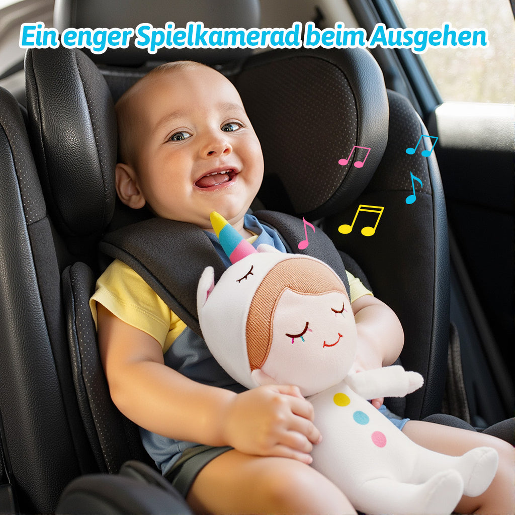 Schlafende Kuschel Babypuppe mit beruhigenden Geräuschen
