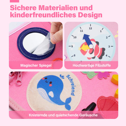 Personalisiertes Meerjungfrau-Beschäftigungsbrett Montessori-Spielzeug