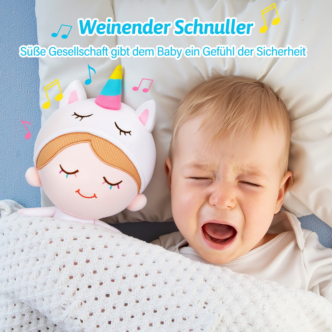 Schlafende Kuschel Babypuppe mit beruhigenden Geräuschen
