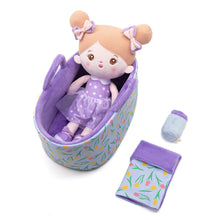 Laden Sie das Bild in den Galerie-Viewer, Personalisierte Puppe und Babybett-Accessoires mit Namen