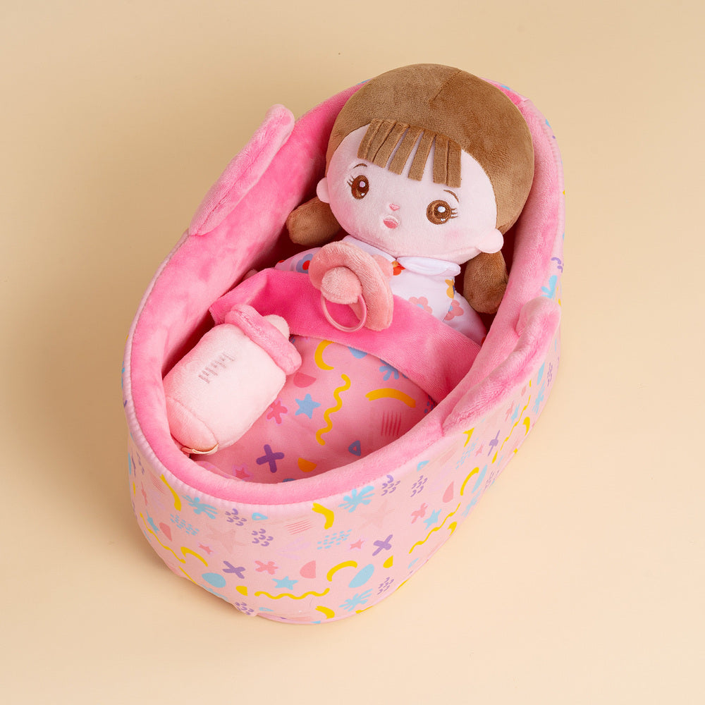 Mini Weiße Personalisierte Plüschpuppen mit Wechselbarem Outfit