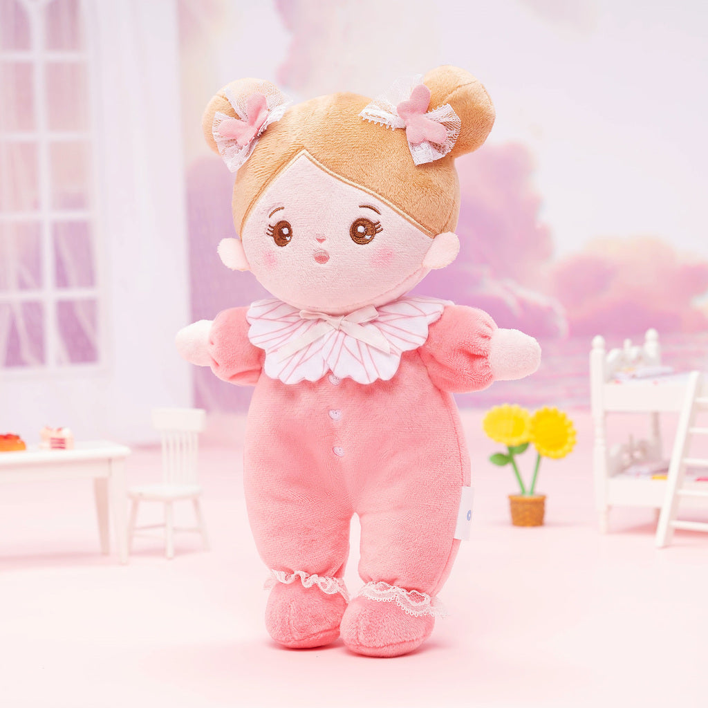 Mini Rosa Personalisierte Plüschpuppen mit Offenen Augen