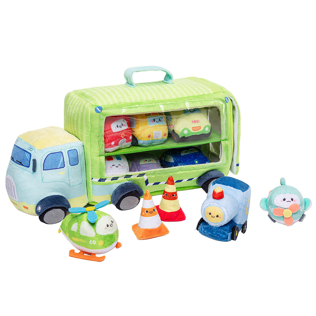 Personalisiertes sensorisches Spielzeug-Set „Babys erster Truck“