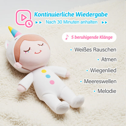 Schlafende Kuschel Babypuppe mit beruhigenden Geräuschen