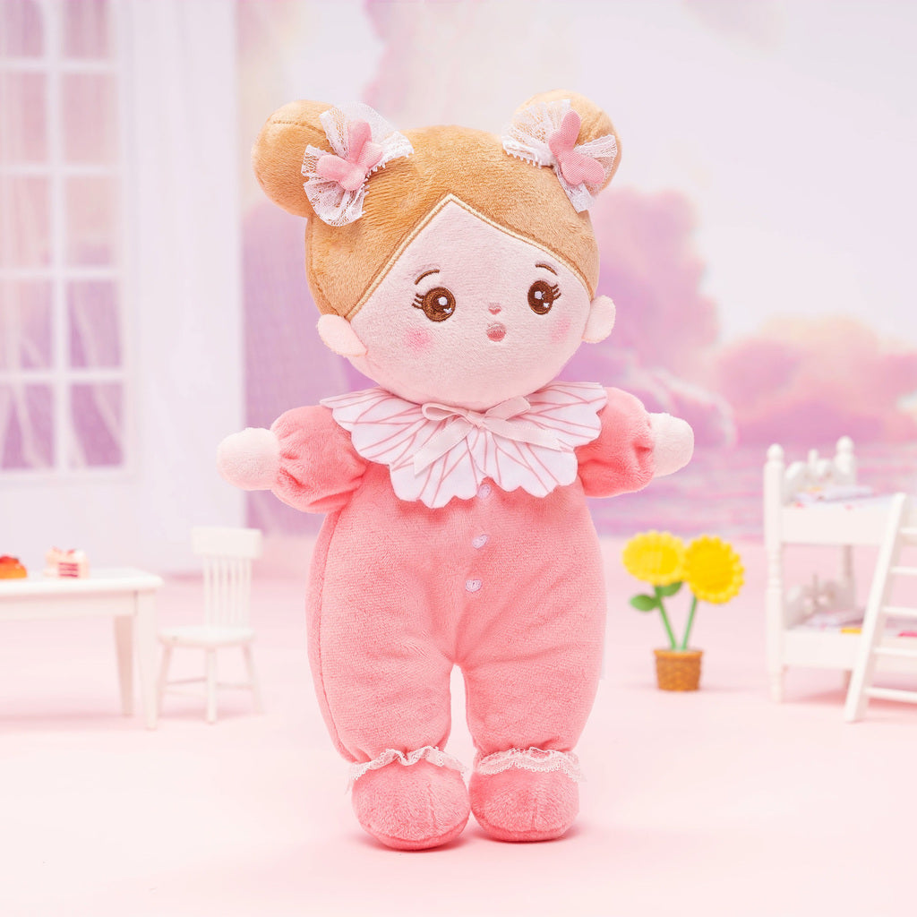 Mini Rosa Personalisierte Plüschpuppen mit Offenen Augen
