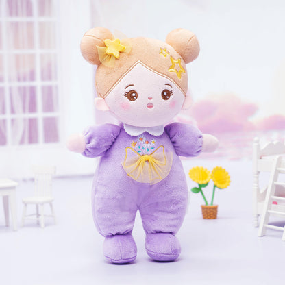 Mini Violett Personalisierte Plüschpuppen mit Offenen Augen
