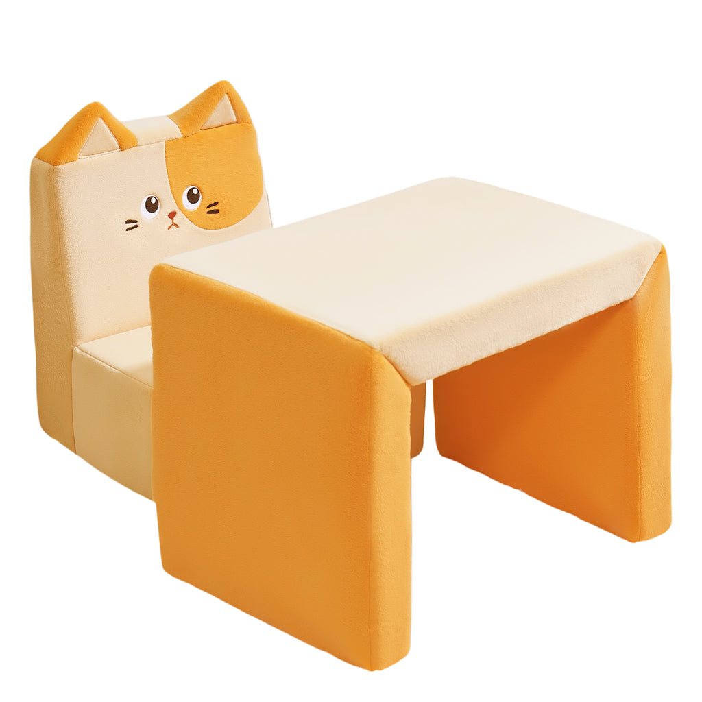 2-in-1-Kindersofa mit süßer Tierkatze