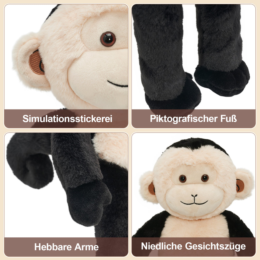 Kapuzineraffen-Plüschtier mit 4 Babys