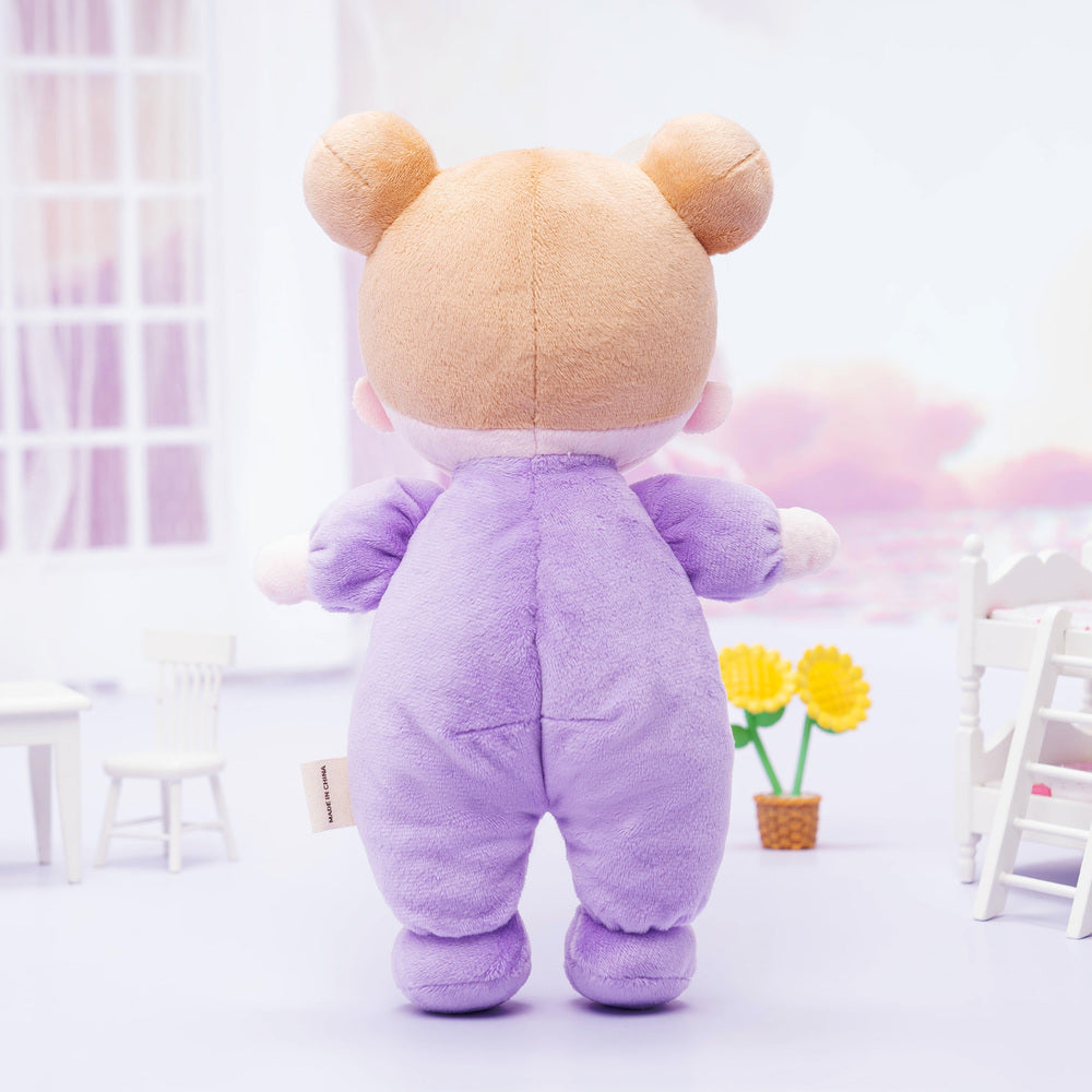 Mini Violett Personalisierte Plüschpuppen mit Offenen Augen & Geschenkset