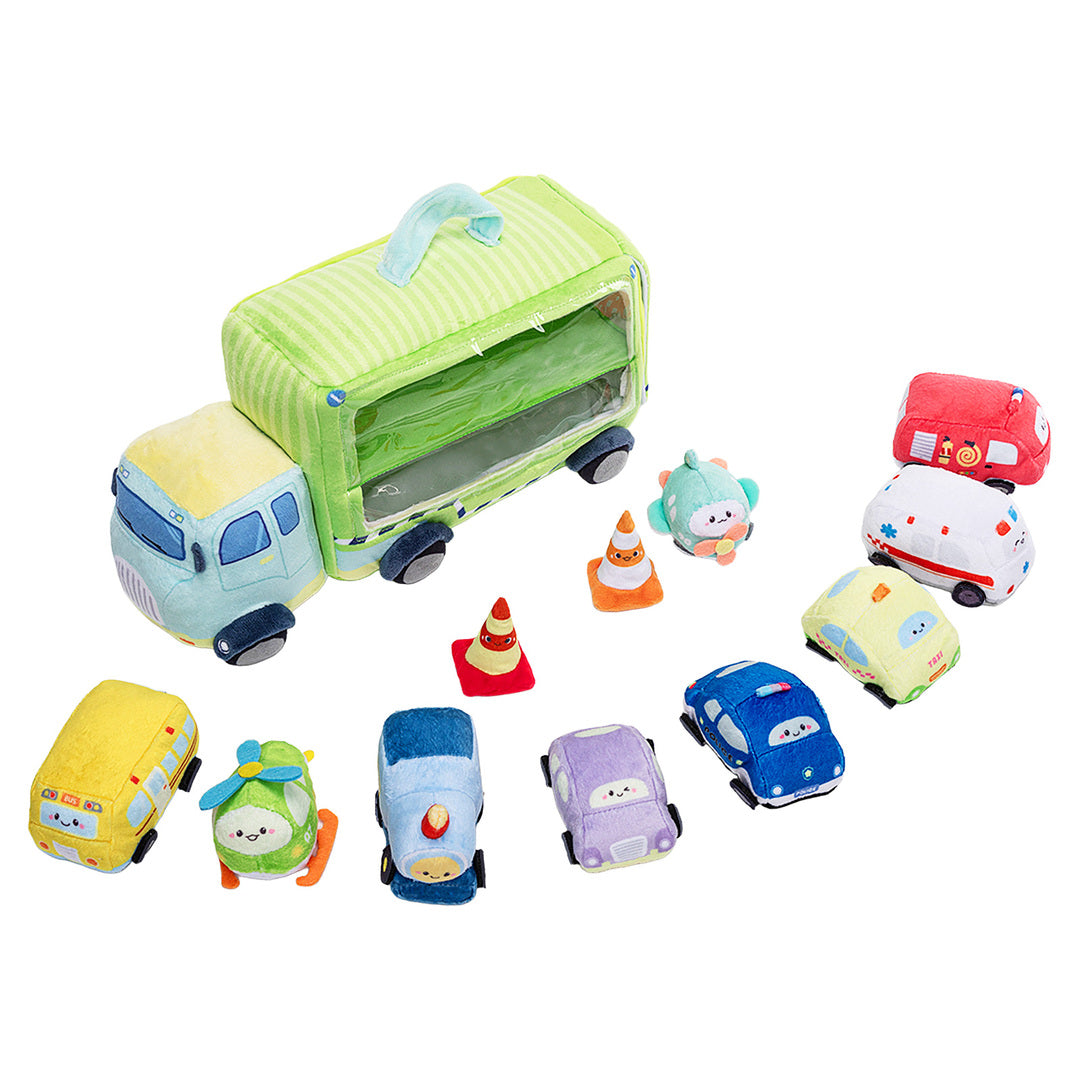Personalisiertes sensorisches Spielzeug-Set „Babys erster Truck“