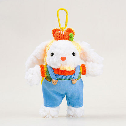 Set mit 5 Anzieh-Hasen-Schlüsselanhänger-Puppen