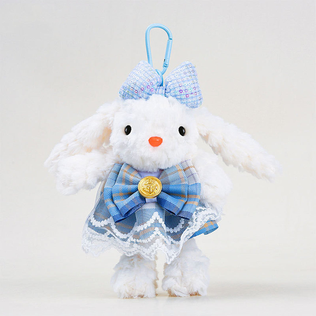 Set mit 5 Anzieh-Hasen-Schlüsselanhänger-Puppen