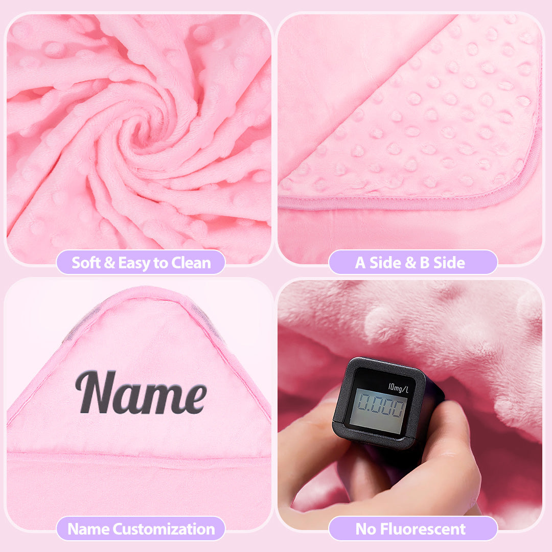Personalisierte Puppe und 89 cm große, weiche Babydecke (Set)