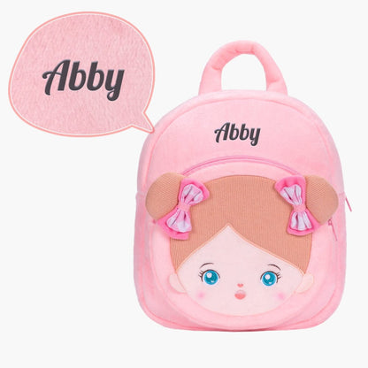 Geschenkset mit weicher Babypuppe und Rucksack