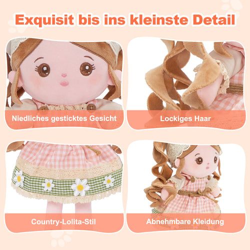 Personalisierte Plüsch-Babypuppe im Landhausstil