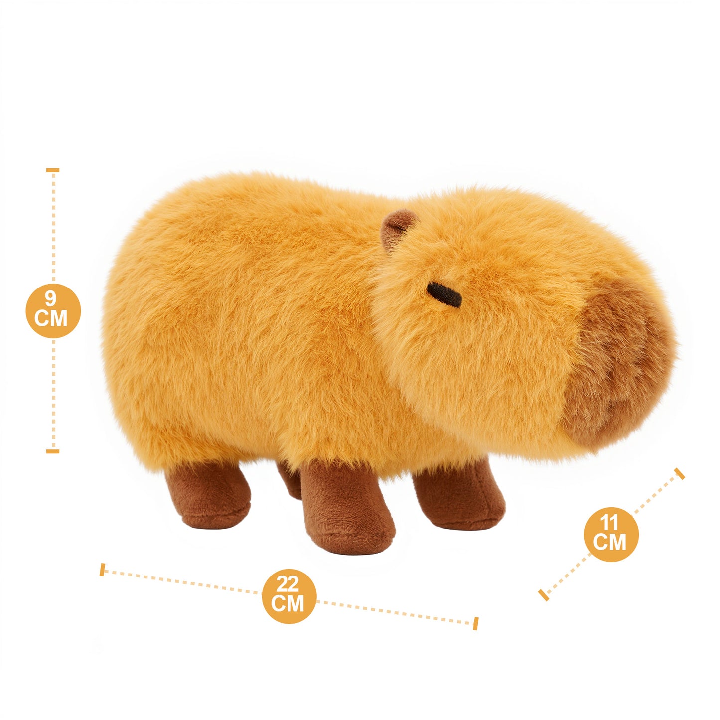 22 cm süßes Mini-Capybara-Plüschtier, Capybara-Spielzeug für Kinder