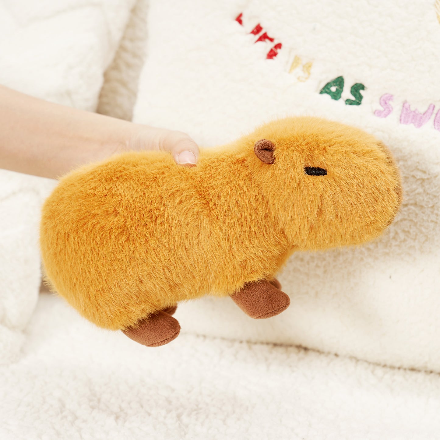 22 cm süßes Mini-Capybara-Plüschtier, Capybara-Spielzeug für Kinder