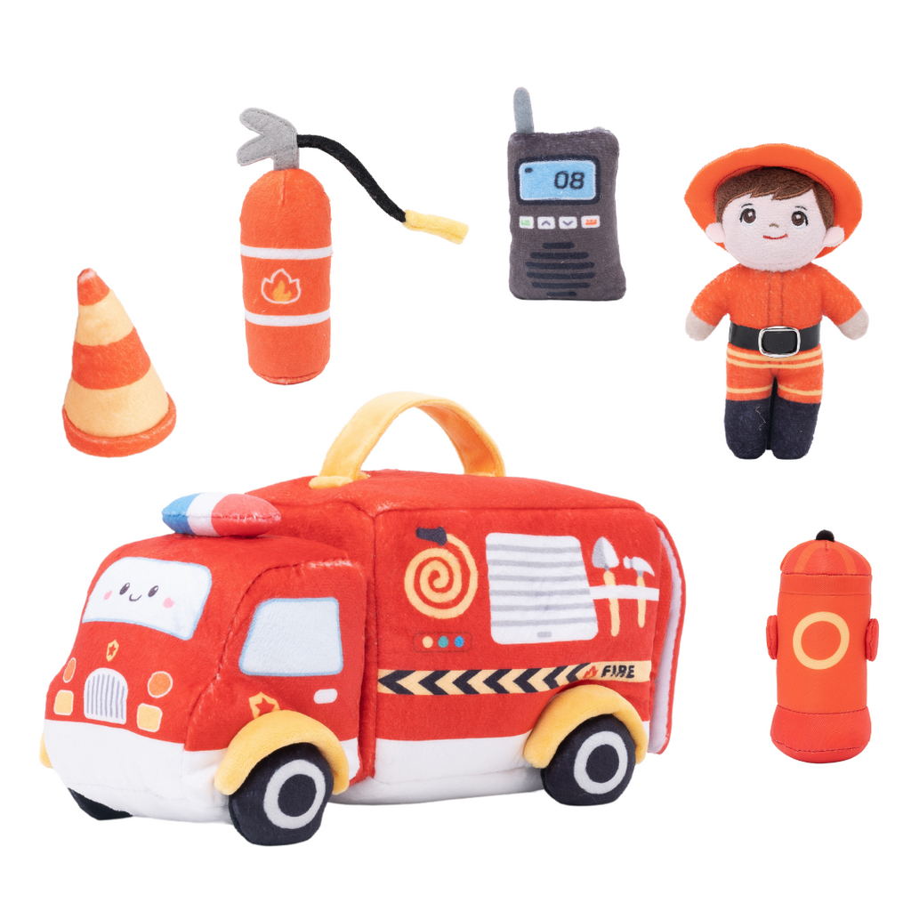 Personalisiertes sensorisches Spielzeug-Set „Babys erster Truck“