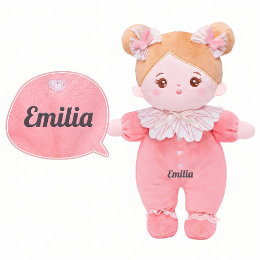 Mini Rosa Personalisierte Plüschpuppen mit Offenen Augen