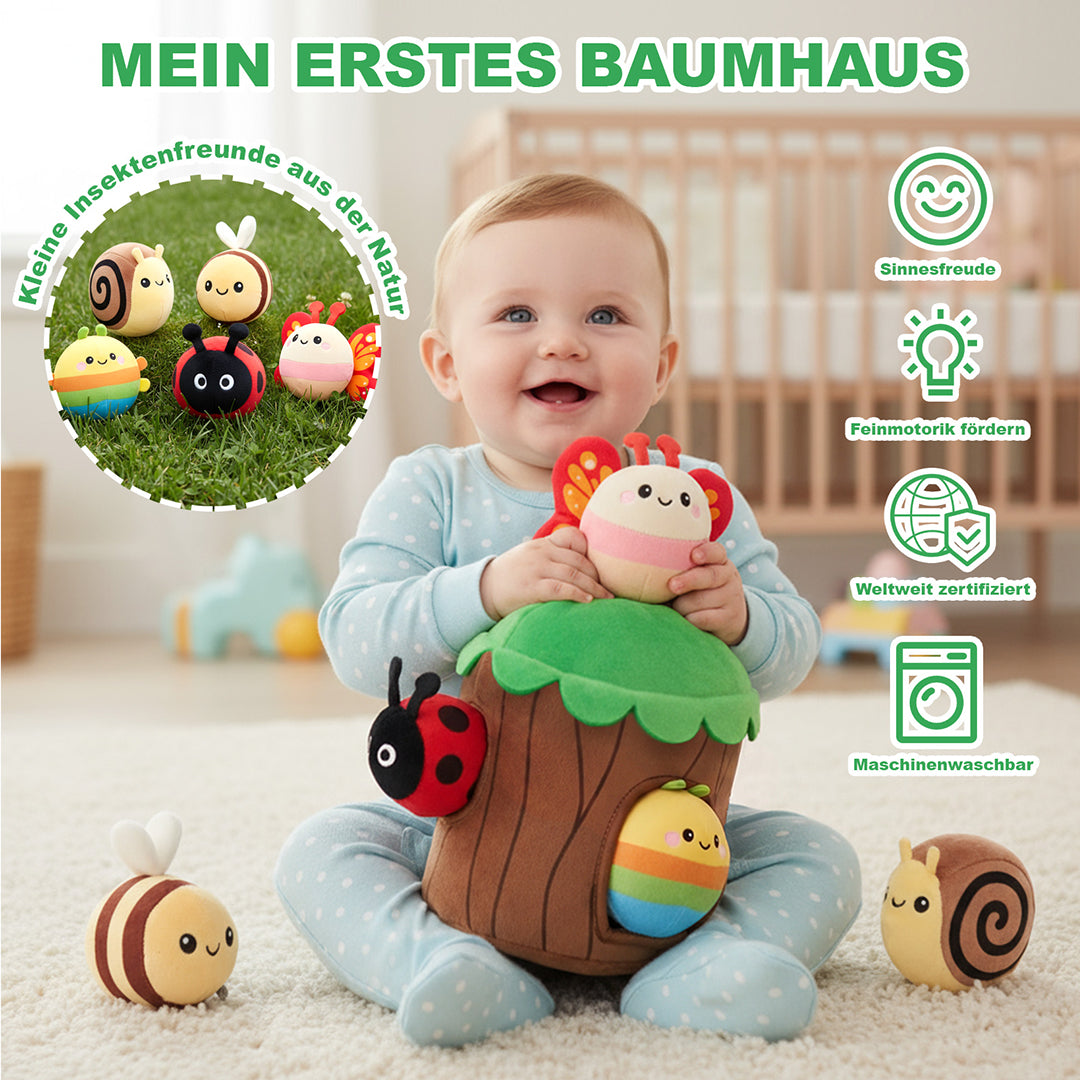 Mein erstes Baumhaus-Spielset | Weiches Sinnespielzeug für Babys ab 6 Monaten