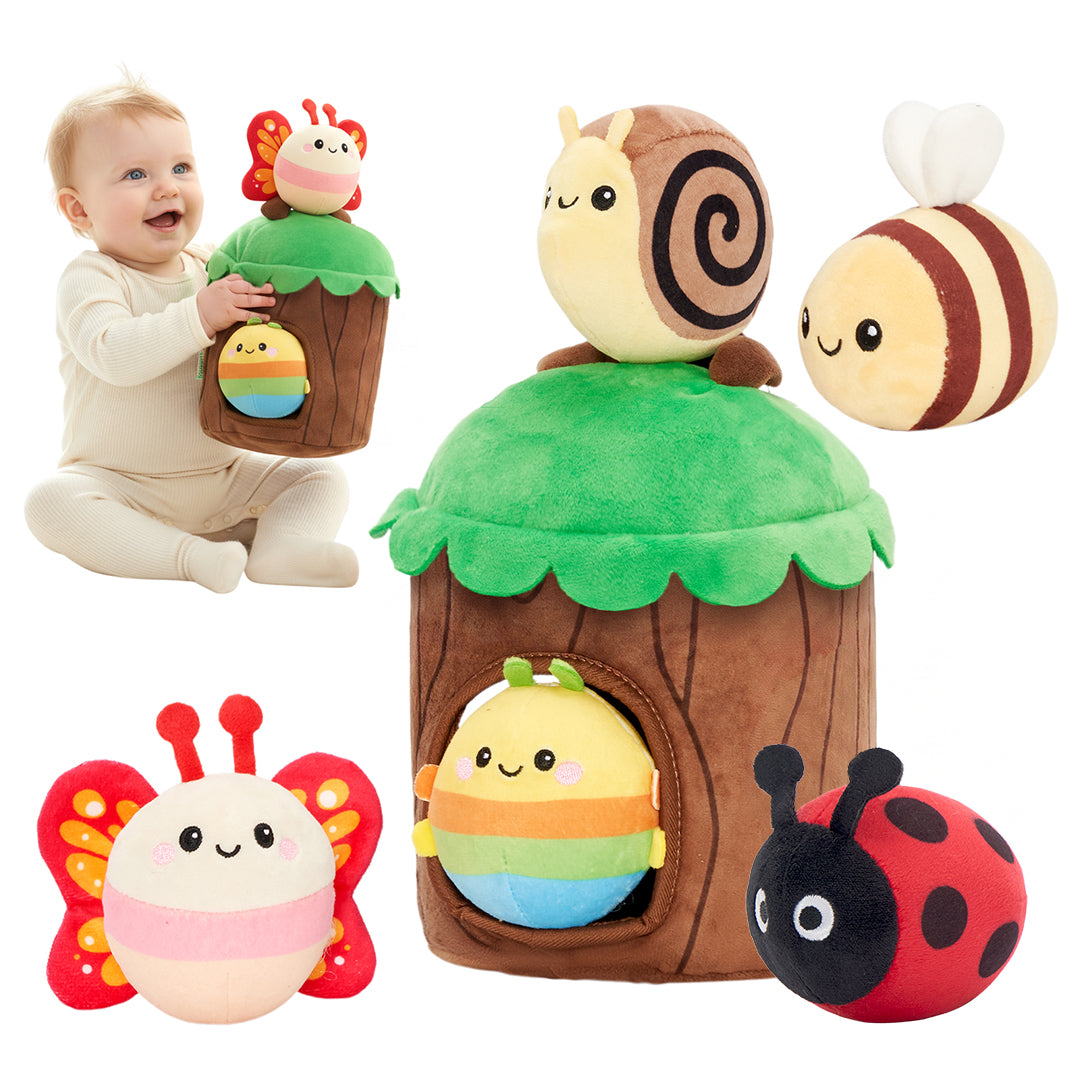 Mein erstes Baumhaus-Spielset | Weiches Sinnespielzeug für Babys ab 6 Monaten