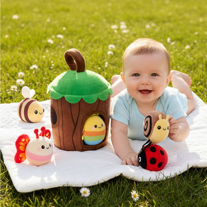 Mein erstes Baumhaus-Spielset | Weiches Sinnespielzeug für Babys ab 6 Monaten