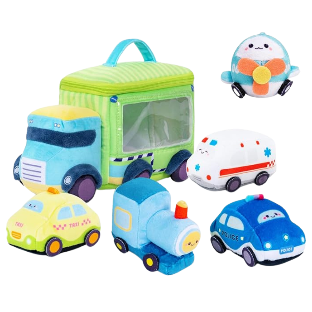 Personalisiertes sensorisches Spielzeug-Set „Babys erster Truck“