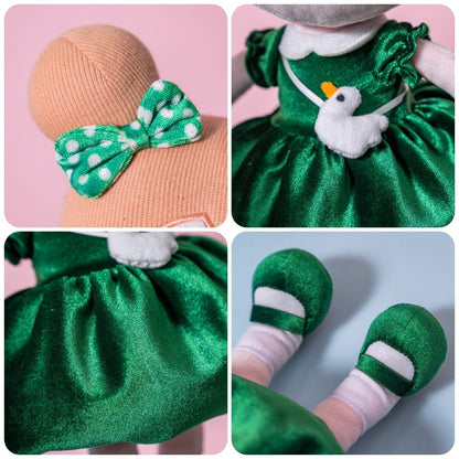 Personalizedoll Personalisierte Plüschpuppe im grünen Kleid Grün🦢