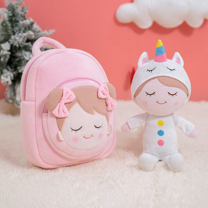 Personalizedoll Personalisierter Plüschrucksack Rosa Rosa Rucksack🎒