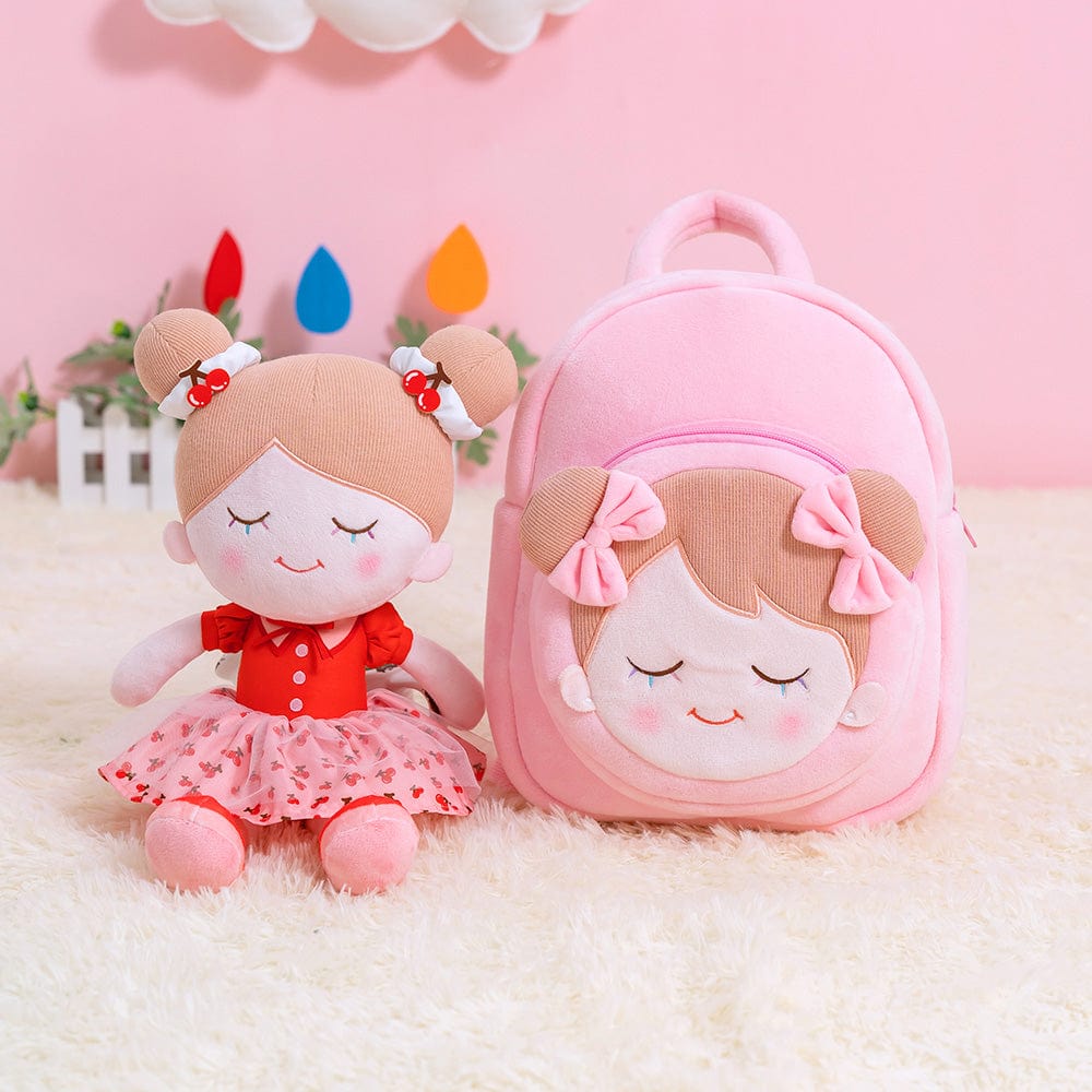Personalizedoll Personalisierter Plüschrucksack Rosa Rosa Rucksack🎒
